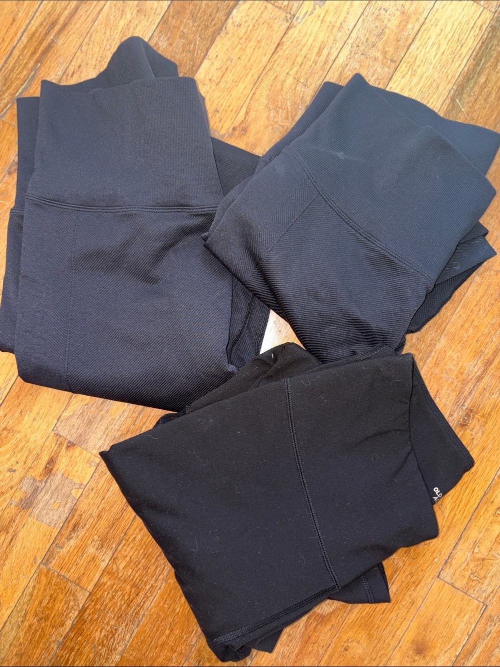 3 PC 2- up&up 1- old navy Black Active Leggings Trio